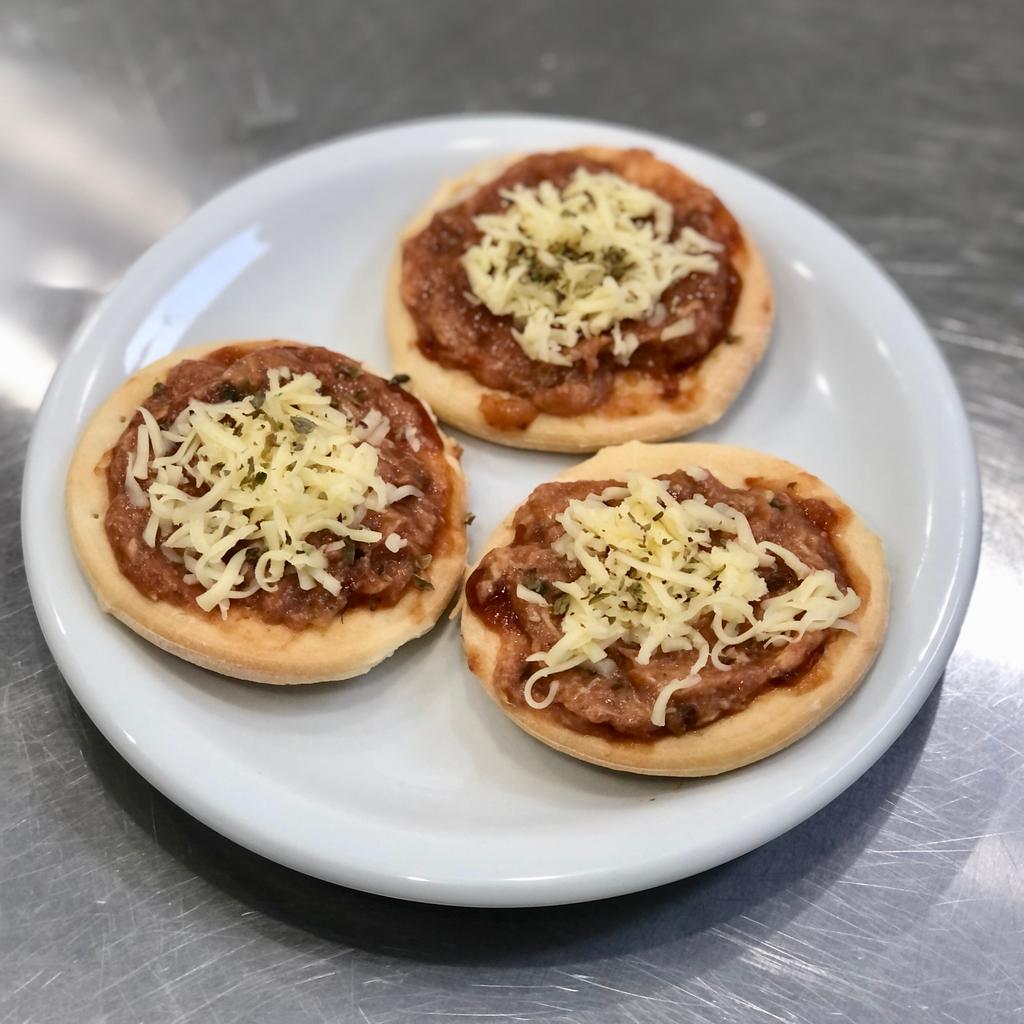 Mini pizza assada